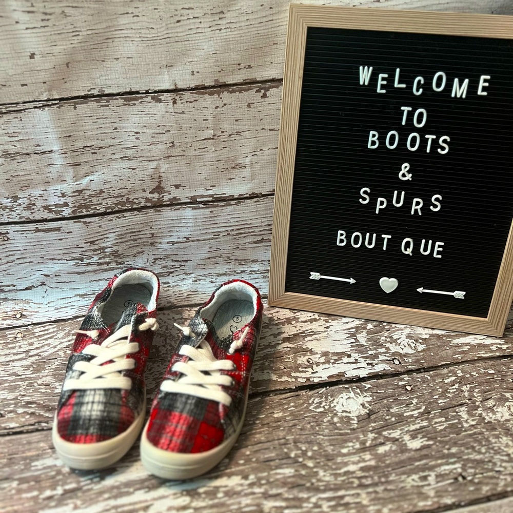 Plaid Slip on Sneakers
